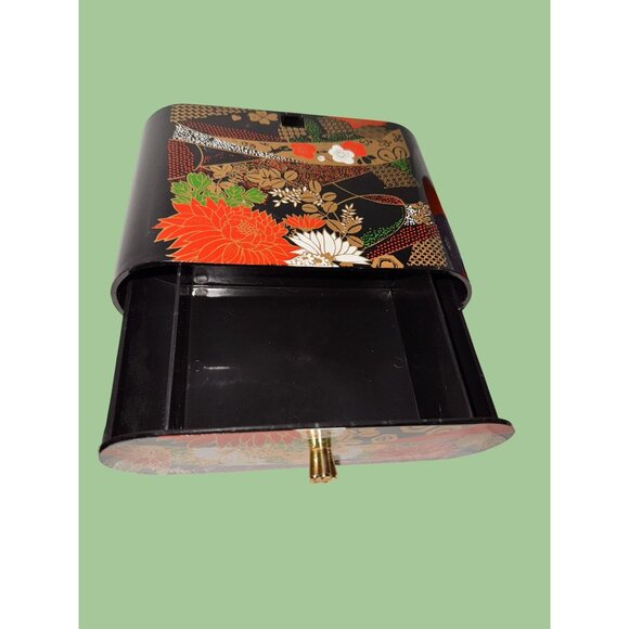 Vintage Japanese Lacquerware Box & Bowl Set With Lid - Picture 7 of 12